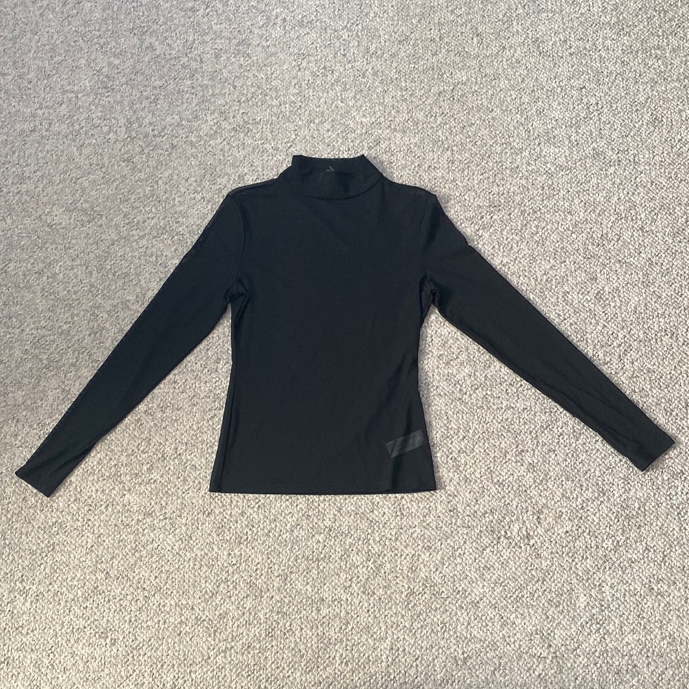 *SOLD* Sheer Black Mesh Mock Neck Long Sleeve Top | wild fable